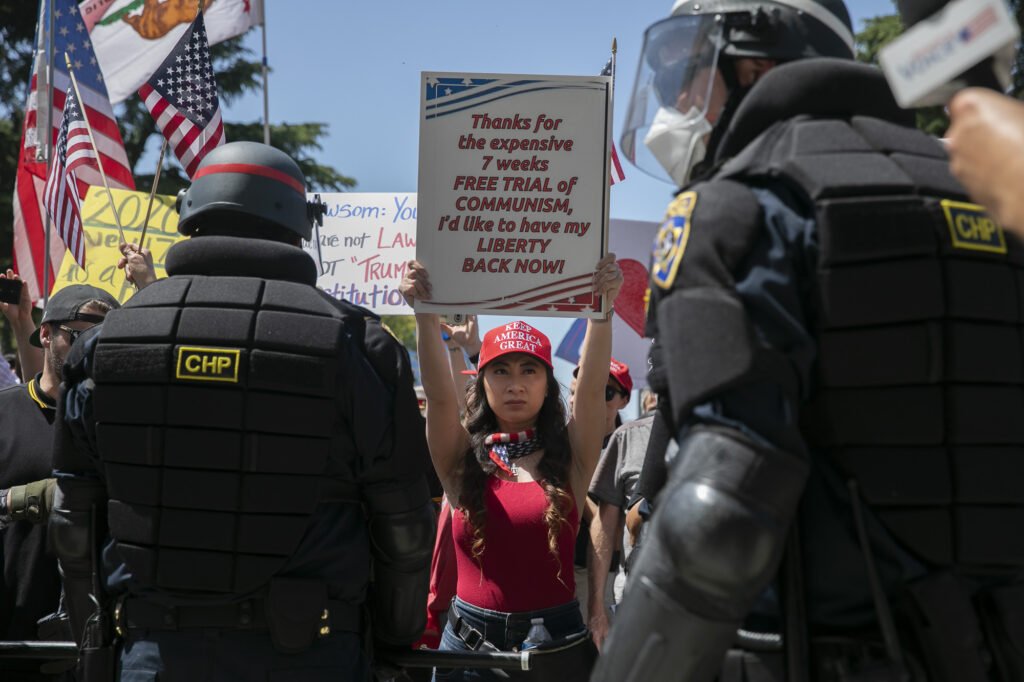 Anti-Newsom protests: "Reopen California!" despite pandemic