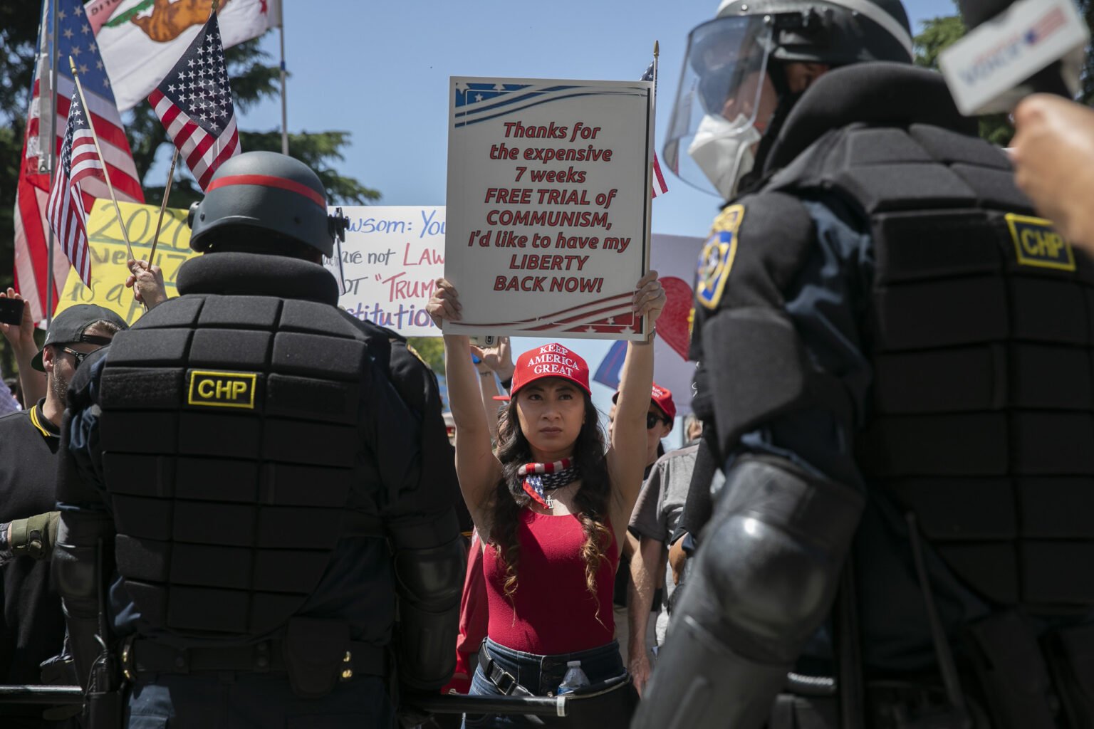 Anti-Newsom protests: "Reopen California!" despite pandemic