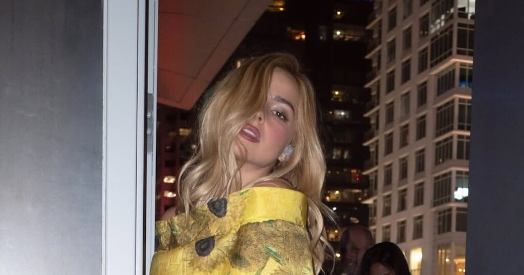 Addison Rae Meets Vincent Van Gogh in a Sunflower Dress From The Archives