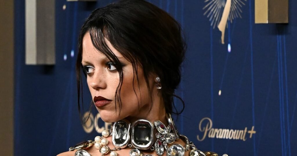 Jenna Ortega's Naked Emmys 2025 Top Is a Literal Work of Art