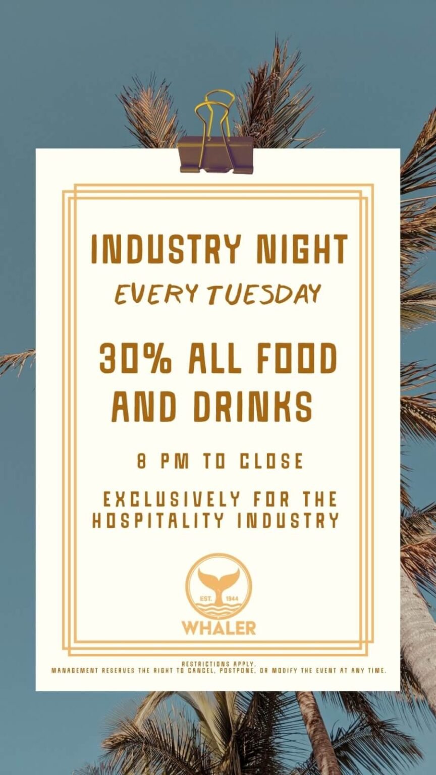 industry night flyer