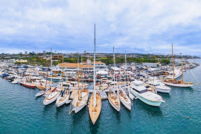 row of boats on the water