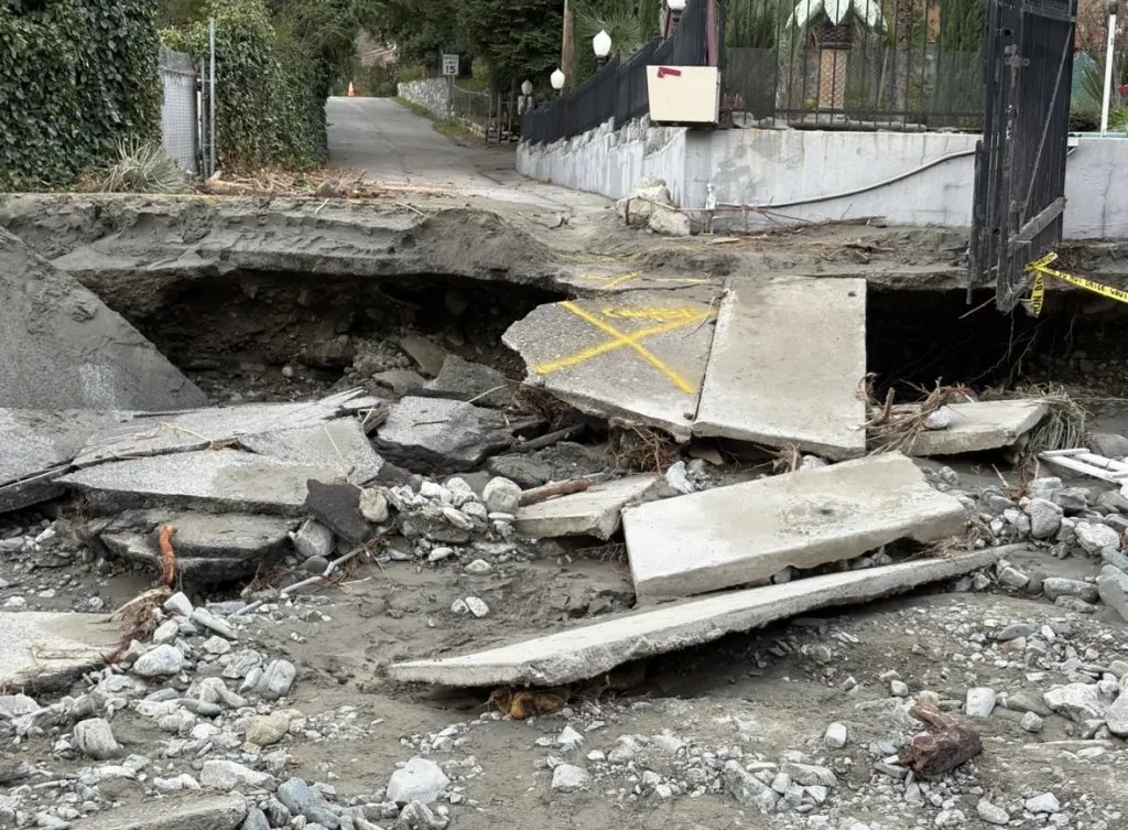 Washed-out bridge strands Lytle Creek residents in San Bernardino County mountains – Orange County Register