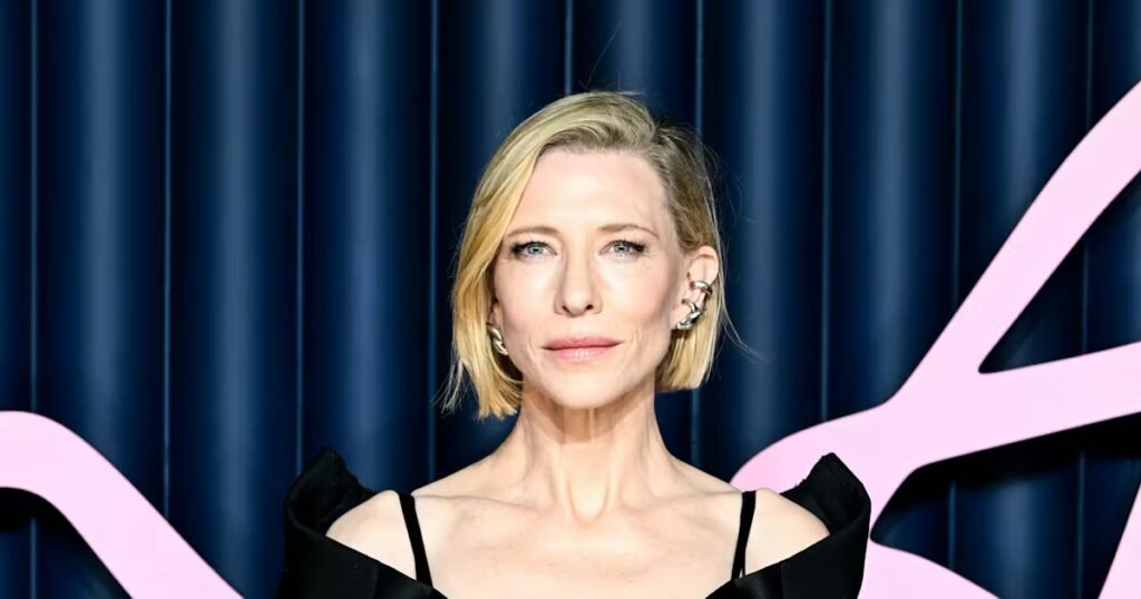 Cate Blanchett Polishes Her Peekaboo Bra With a Suit Dress at the 2025 Fashion Awards