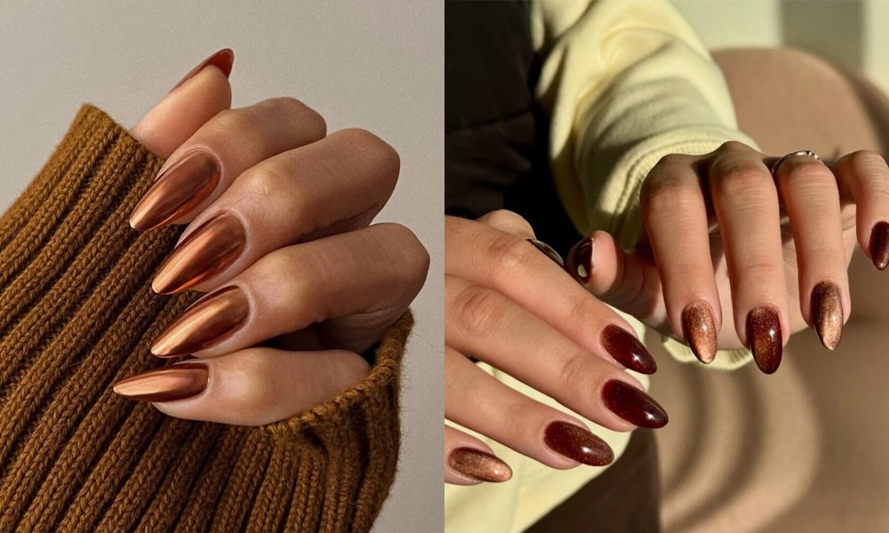 Glass Brown Nails Are Perfectly Cozy for Winter
