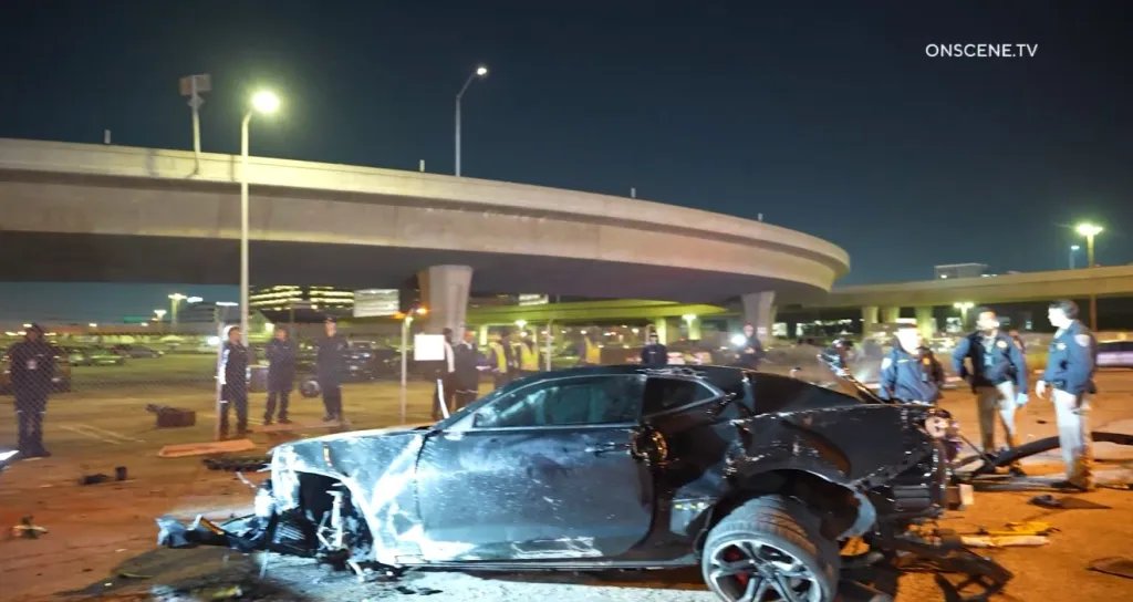 Car pursued by CHP plunges off 105 Freeway near LAX – Orange County Register