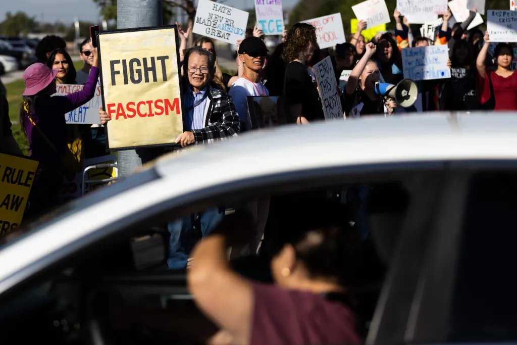 Over 1,000 OC Residents Protest Deportations on Trump’s Presidential Anniversary