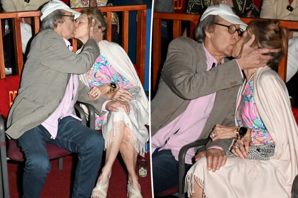 Chevy Chase, 82, passionately kisses wife Jayni to celebrate his new documentary
