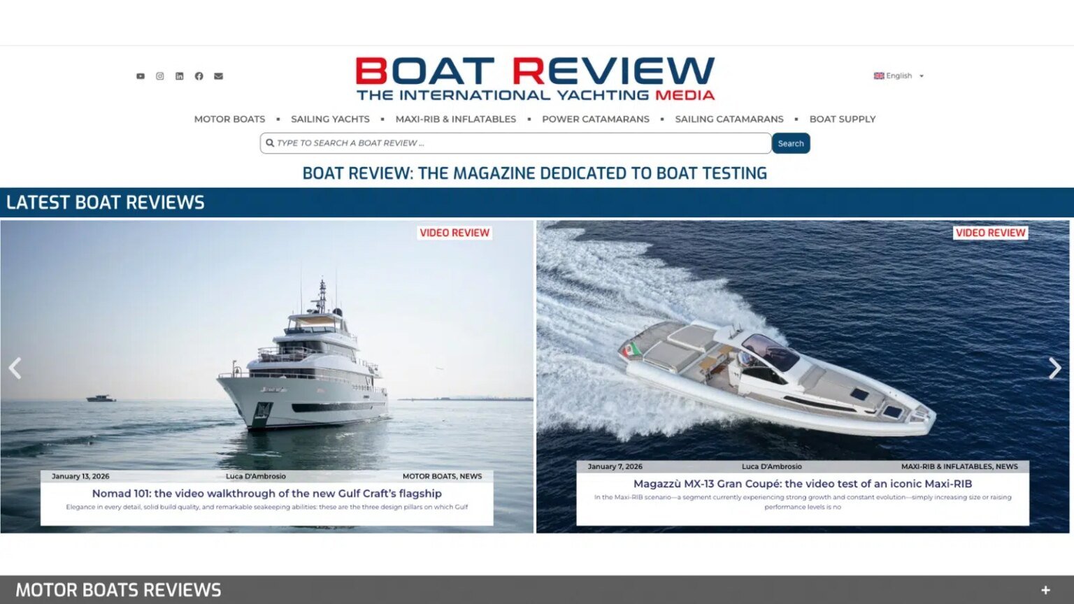 Boat Review: the first digital magazine dedicated to sea trials