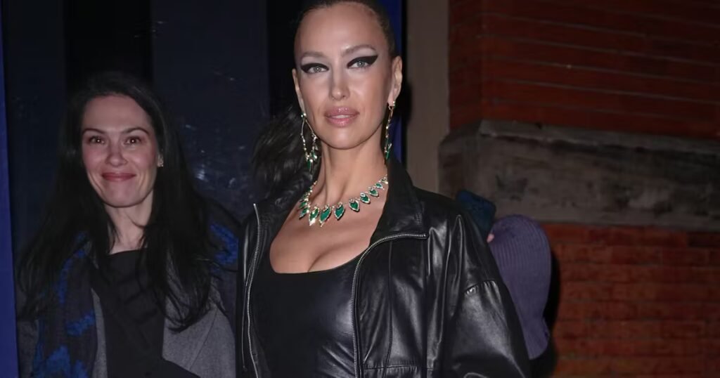 Irina Shayk's Leather Boots Go All the Way Up Her Legs