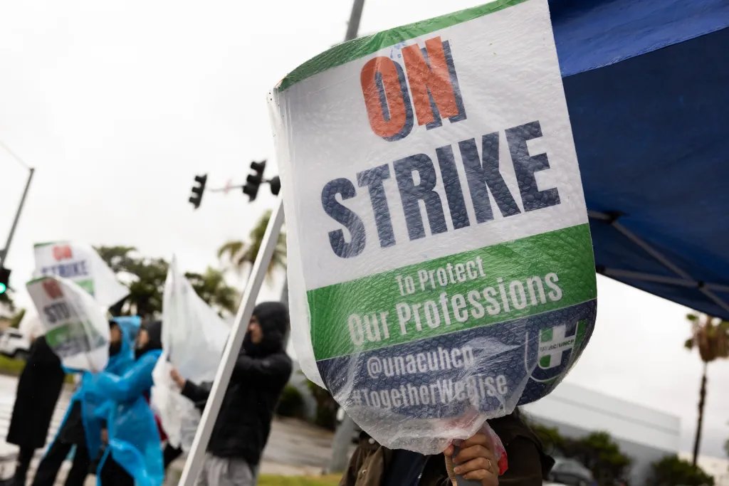 Orange County Healthcare Workers Strike For Second Week