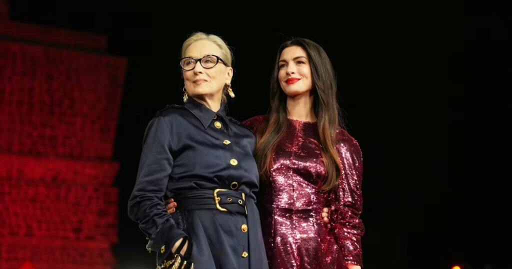 Anne Hathaway & Meryl Streep Reunite in High Style for 'TDWP2' Press in Mexico City