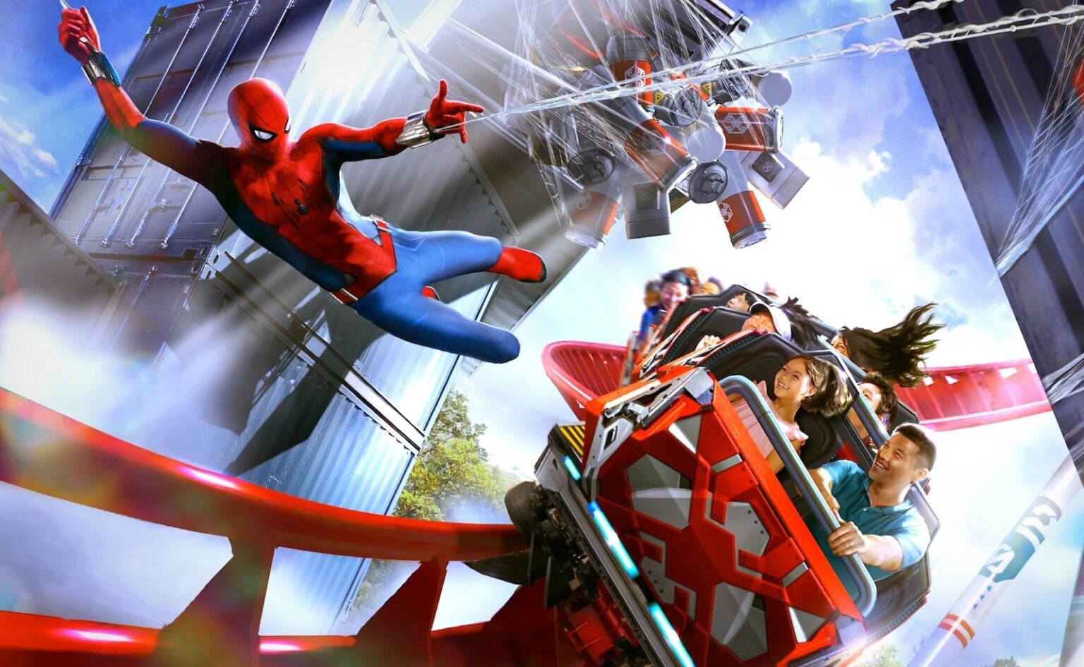 Spider-Man roller coaster