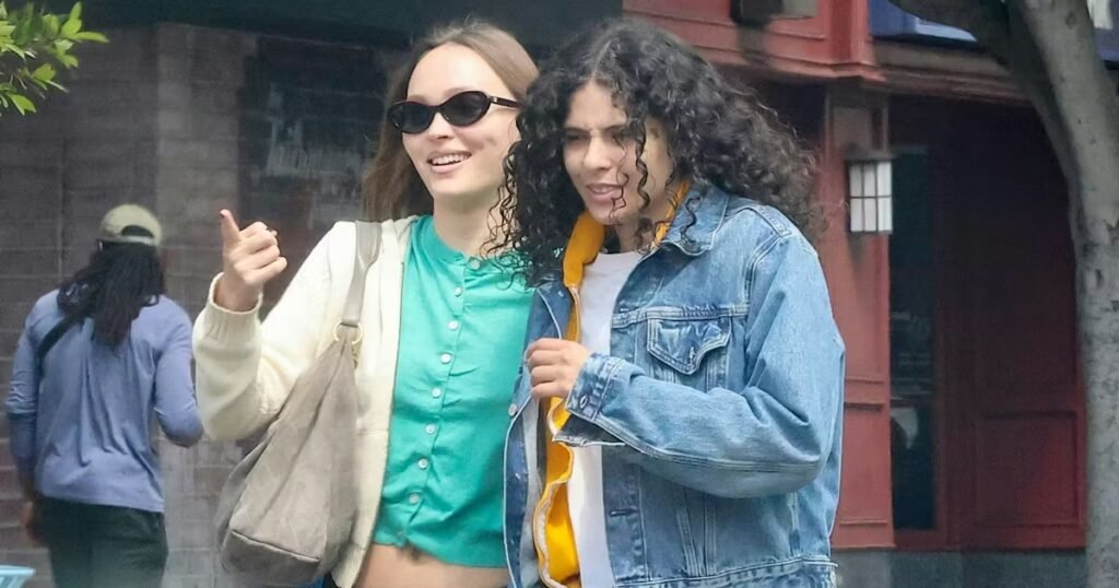 Lily-Rose Depp and 070 Shake Match in Baggy Low-Rise Jeans
