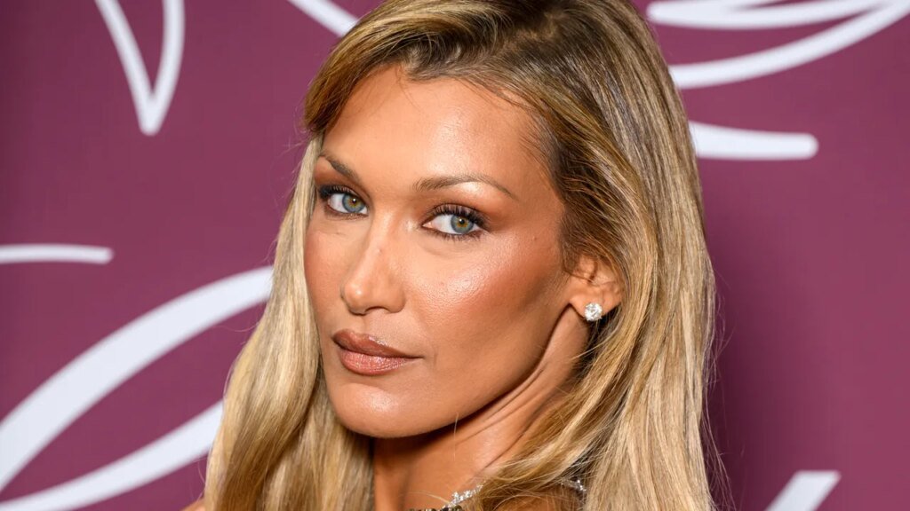 Bella Hadid’s Dark Taupe Nails Are an Unexpected Spring Manicure Surprise—See the Photos Allure