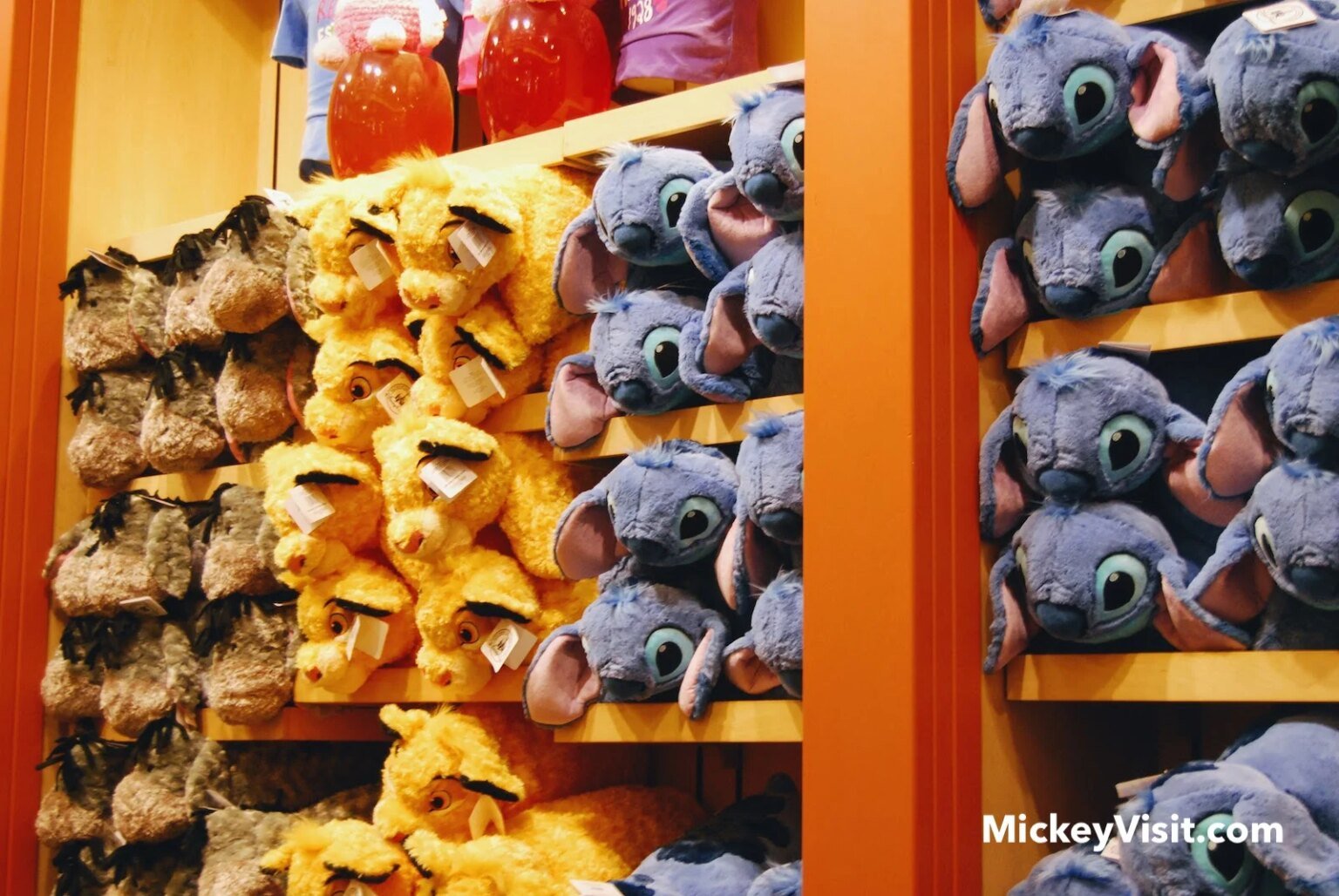 Eeyore, Simba, Stitch plush toys