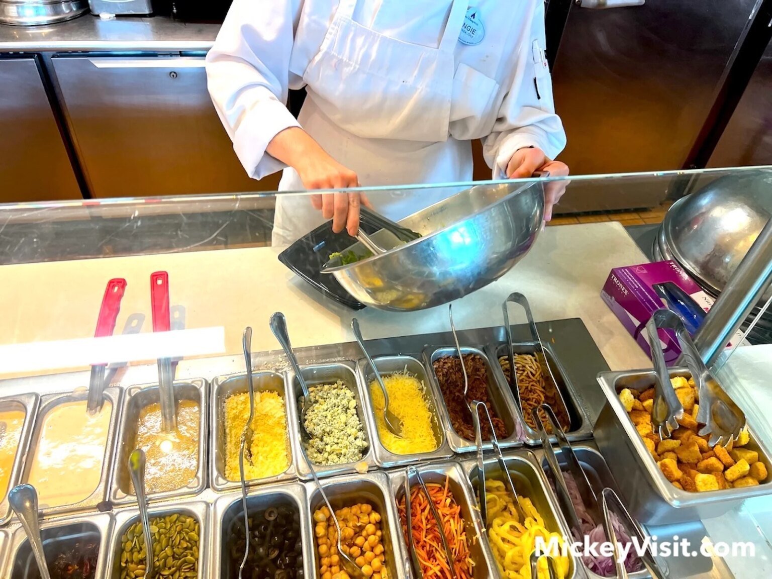Disney World Opens Interactive Salad Stand Near Park Entrance Gasparilla Island Grill salad bar