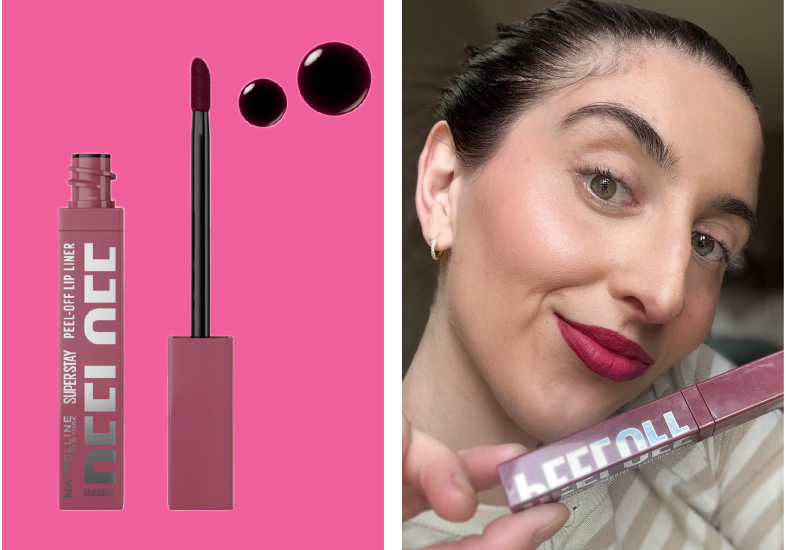 Maybelline’s First Peel-Off Lip Liner Is About to Break TikTok Features editor Marisa Petrarca testing the new Maybelline Super Stay Peel Off Lip Liner Stain